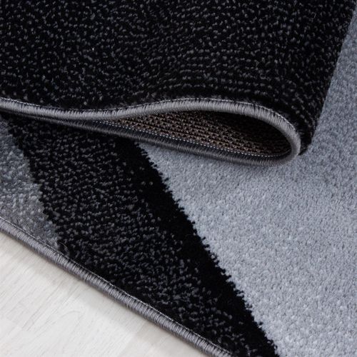 Dia - Tapis à Motifs Graphique - Noir Et Gris 160 X 230 Cm