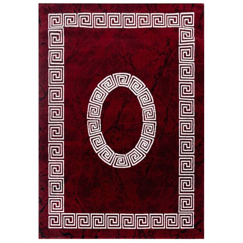 Ispa - Tapis Baroque Rouge Et Blanc 160 X 230 Cm