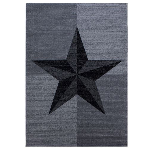 Star - Tapis à Motifs Étoile - Gris 160 X 230 Cm