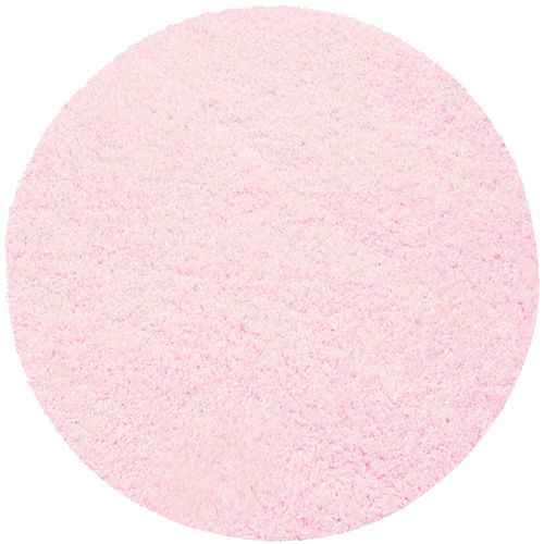 Shaggy - Tapis Uni Rond - Rose 080 X 080 Cm