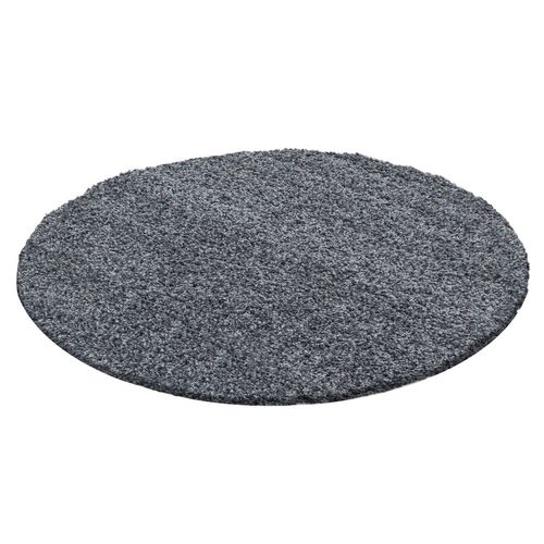 Shaggy - Tapis Uni Rond - Gris 080 X 080 Cm