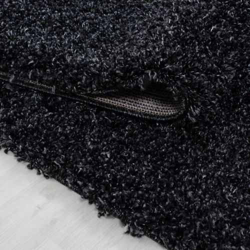 Shaggy - Tapis Uni à Poils Longs - Anthracite 080 X 250 Cm