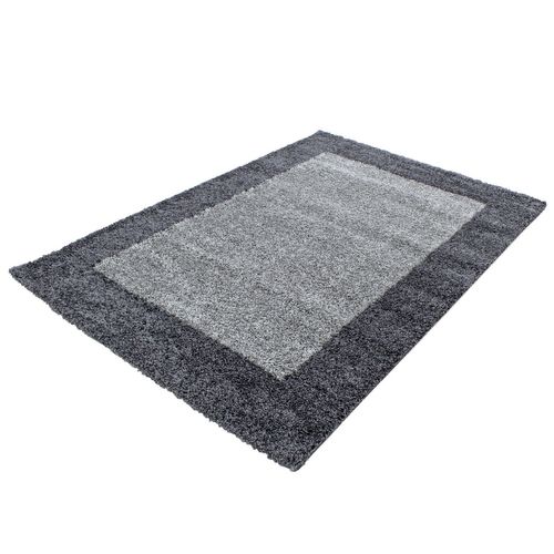 Shaggy - Tapis à Bordures - Gris 060 X 110 Cm