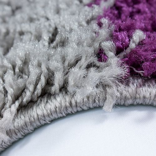 Shaggy - Tapis à Carreaux - Violet 060 X 110 Cm