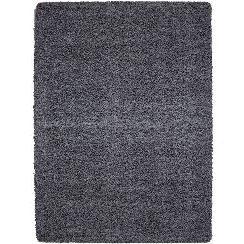 Shaggy - Tapis Uni à Poils Longs - Gris 200 X 290 Cm