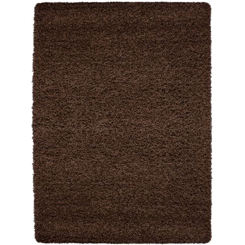 Shaggy - Tapis Uni à Poils Longs - Marron 200 X 290 Cm