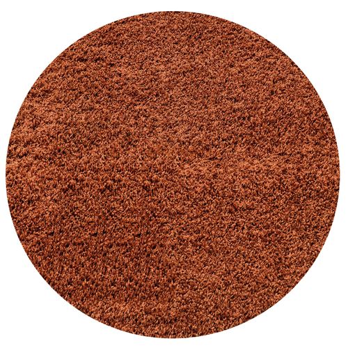 Shaggy - Tapis Uni Rond - Terra 200 X 200 Cm