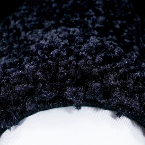 Shaggy - Tapis à Bordures - Bleu Foncé 160 X 230 Cm