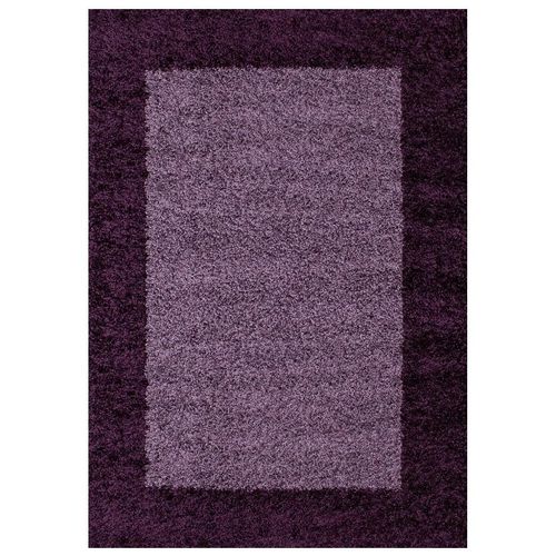 Shaggy - Tapis à Bordures - Violet 160 X 230 Cm
