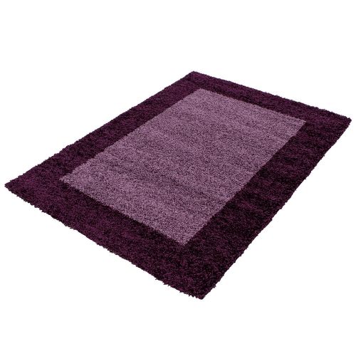 Shaggy - Tapis à Bordures - Violet 160 X 230 Cm