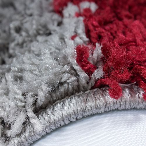 Shaggy - Tapis à Carreaux - Rouge 160 X 230 Cm