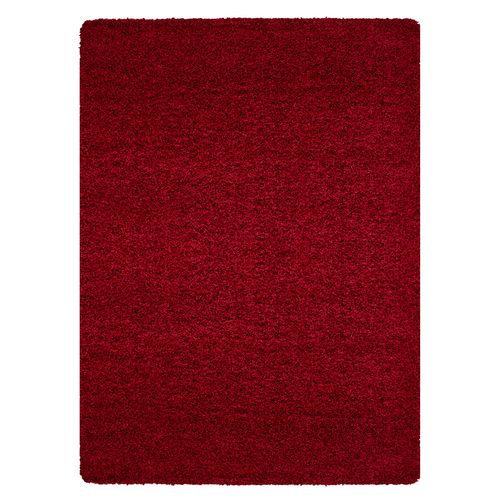 Shaggy - Tapis Uni à Poils Longs - Rouge 140 X 200 Cm