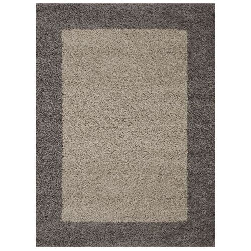 Shaggy - Tapis à Bordures - Taupe 120 X 170 Cm