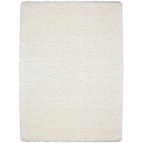 Shaggy - Tapis Uni à Poils Longs - Blanc Ivoire 100 X 200 Cm