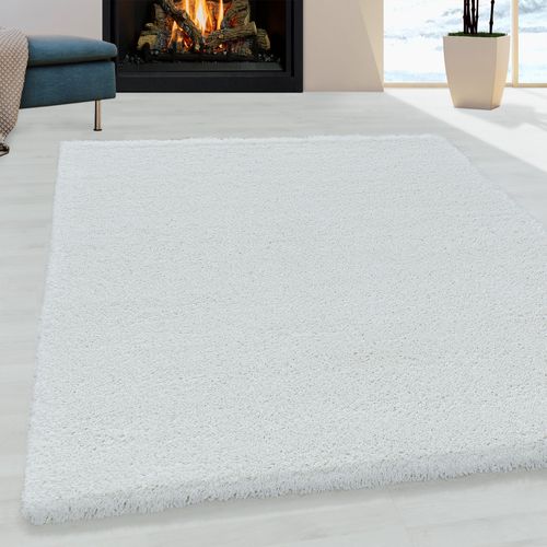 Moelleux - Tapis Cosy à Poils Longs - Blanc 280 X 370 Cm