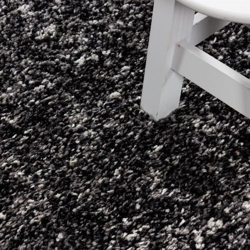 Cosy - Tapis à Poils Longs 30mm - Anthracite Et Gris 060 X 110 Cm