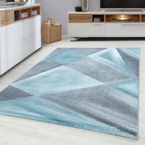 Pastel - Tapis Couleur Pastel - Bleu et Gris 160 X 230 Cm