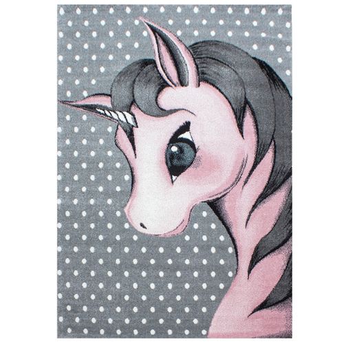 Licorne - Tapis Enfant - Rose 080 X 150 Cm
