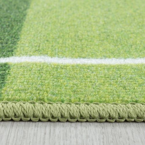 Football - Tapis Enfant Lavable Vert 140 X 200 Cm
