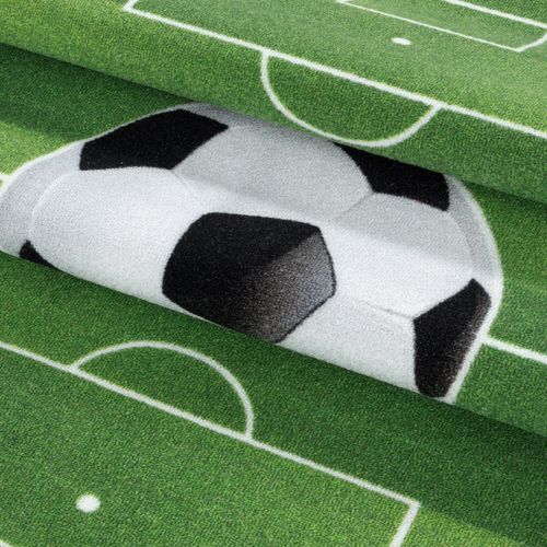 Football - Tapis Enfant Lavable Vert 120 X 170 Cm