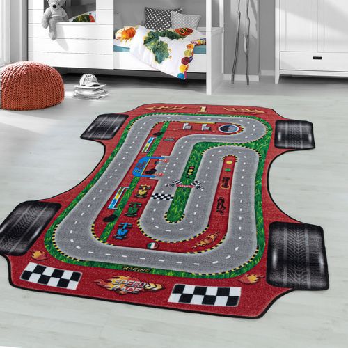Cars - Tapis Enfant Lavable Rouge 160 X 230 Cm