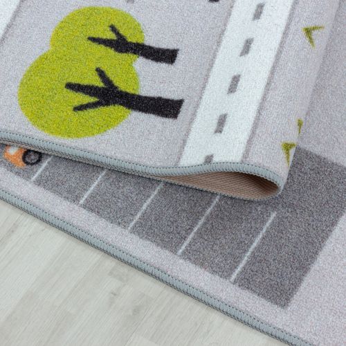 Circuit - Tapis Enfant Lavanle Gris 140 X 200 Cm