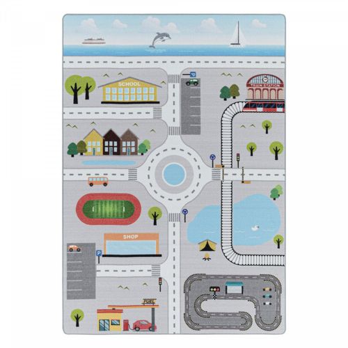 Circuit - Tapis Enfant Lavanle Gris 100 X 150 Cm