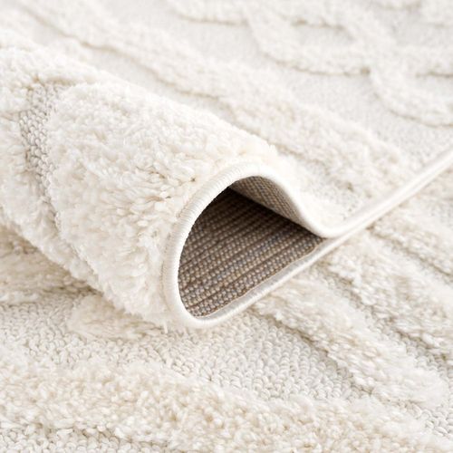 Amore 02 - Tapis à Poils Longs Et Relief Crème 200x290cm