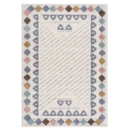 Hippie 04 - Tapis à Poils Longs Et Relief Multicolore 120x170cm