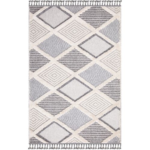 Tapis Boho Chic à Franges Tressées Multicolore 140x200cm