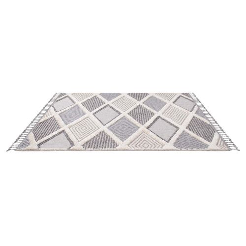 Tapis Boho Chic à Franges Tressées Multicolore 140x200cm