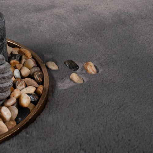 Tapis De Fourrure Velours Graphite 120x170cm