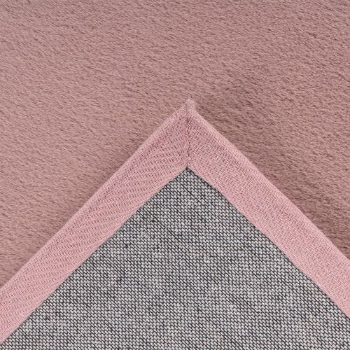 Tapis De Fourrure Velours Rose Poudré 200x290cm