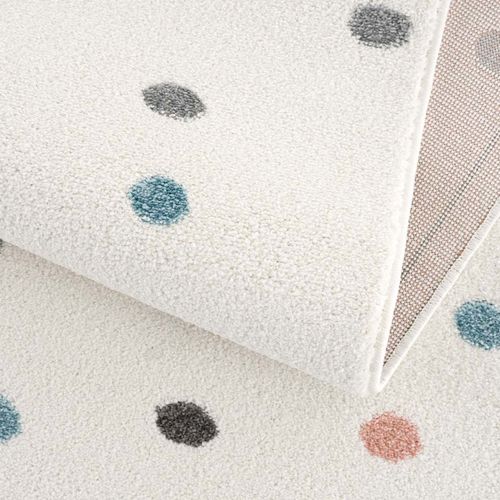 Tapis Rond Pour Chambre D'enfant Crème Motifs Terrazzo 160x160cm