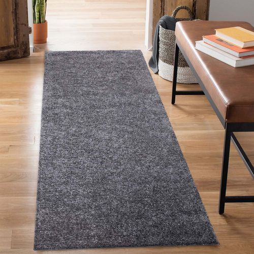 Tapis à Poils Longs Softy Gris Foncé 230x320cm