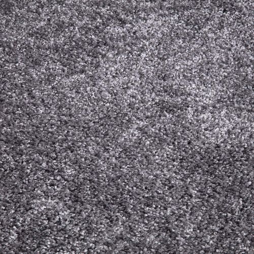 Tapis à Poils Longs Rond Softy Gris Foncé 200x200cm