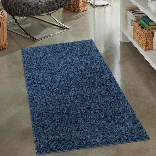 Tapis à Poils Longs Softy Bleu 120x170cm