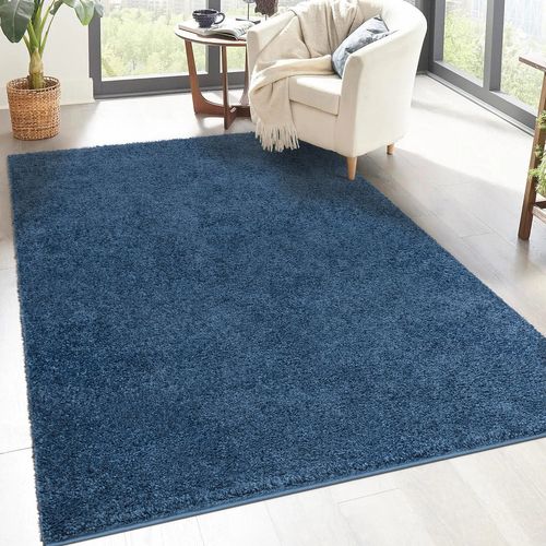 Tapis à Poils Longs Softy Bleu 120x170cm