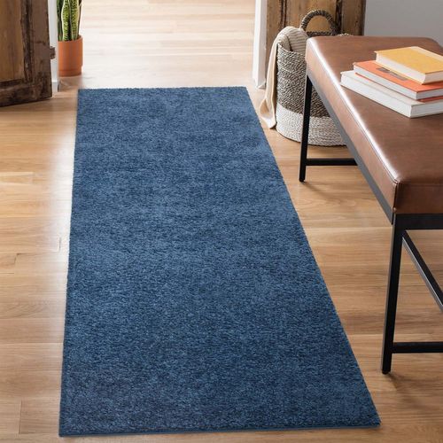 Tapis à Poils Longs Softy Bleu 120x170cm