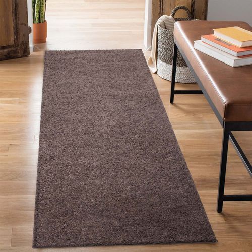 Tapis à Poils Longs Softy Mocca 80x300cm