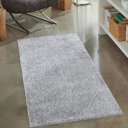 Tapis à Poils Longs Softy Gris Souris 133x190cm