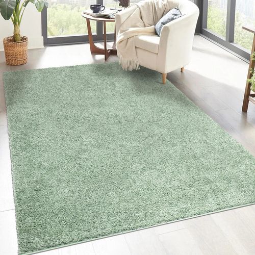Tapis à Poils Longs Softy Vert Amande 160x230cm