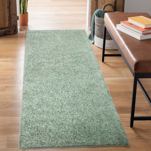 Tapis à Poils Longs Softy Vert Amande 80x150cm