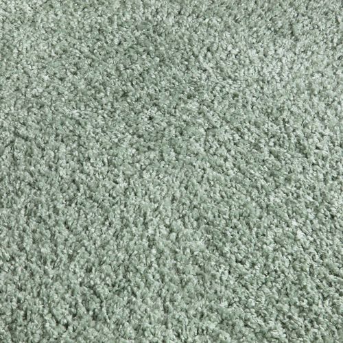 Tapis à Poils Longs Rond Softy Vert Amande 200x200cm