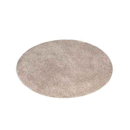 Tapis à Poils Longs Rond Softy Sable 160x160cm