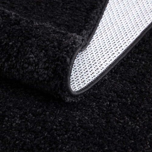 Tapis à Poils Longs Softy Noir Anthracite 150x150cm