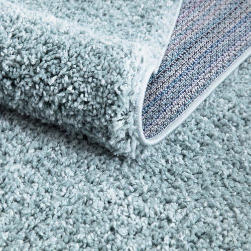 Tapis à Poils Longs Softy Bleu Azur 200x290cm