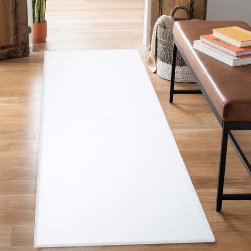 Tapis à Poils Longs Softy Blanc Neige 80x150cm