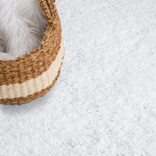 Tapis à Poils Longs Softy Blanc Neige 80x150cm