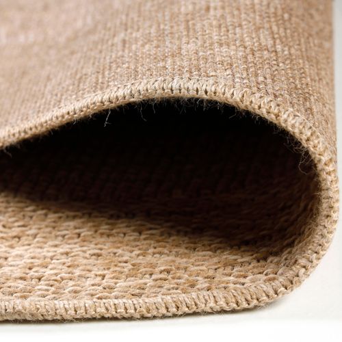 Tapis Rond Naturel Aspect Jute Beige Crème 160x160cm